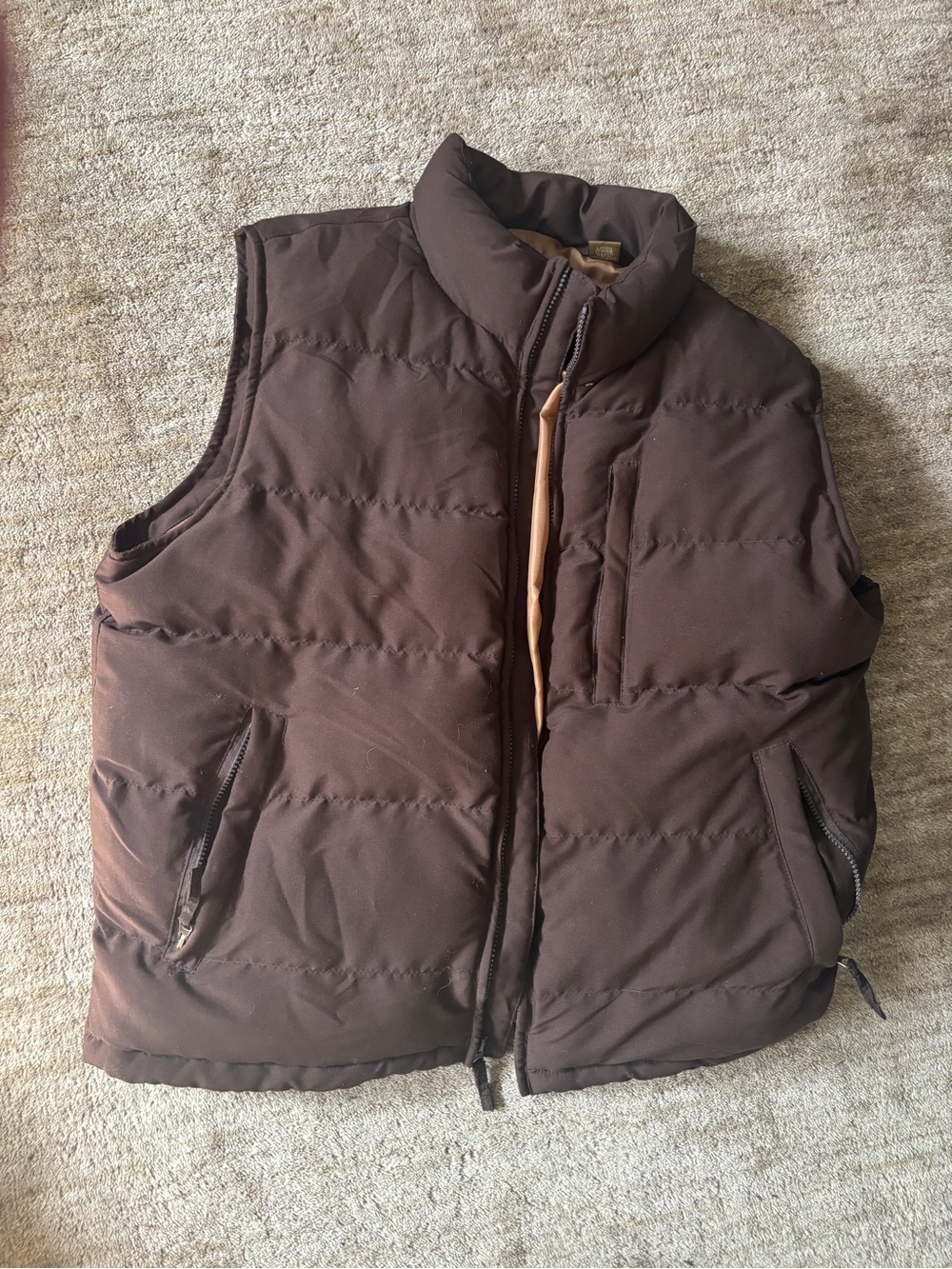 St. John's Bay Dark Brown Quilted Puffer Vest